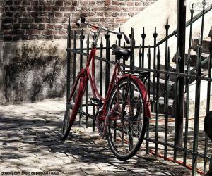 yapboz Kırmızı bisiklet